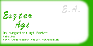 eszter agi business card
