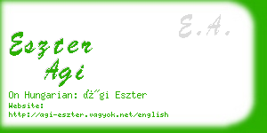 eszter agi business card